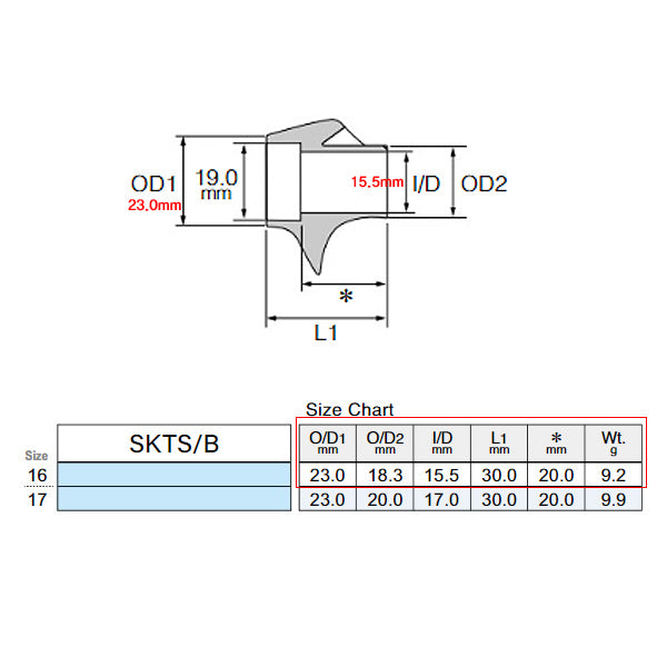 Fuji SKTS16 Skeleton Bait Casting Reel Seat part (SK16-PART A)